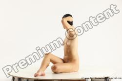 Nude Woman White Sitting poses - ALL Slim long brown Sitting poses - simple Multi angle poses Pinup